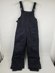 Cherokee Bib Snow Pants Youth Sz 8-10 Black Reinforced Knees Adjustable Pockets - Picture 1 of 22