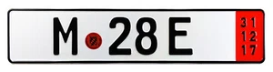 BMW Munich Red Export German License Plate by Z Plates wtih Unique Number NEW - Picture 1 of 3