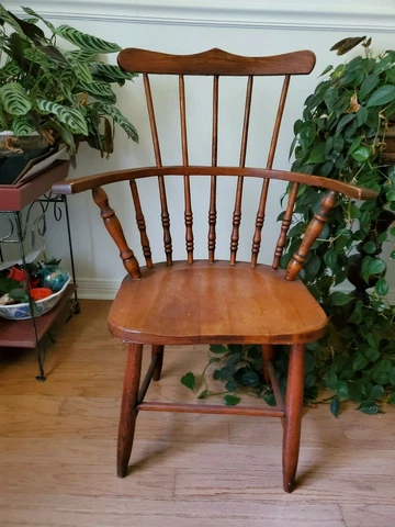 Antique Wood Spindle Windsor style Chair 36 in Cover