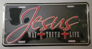 Etiqueta de matrícula "Jesus Way Truth Life" - Imagen 1 de 1