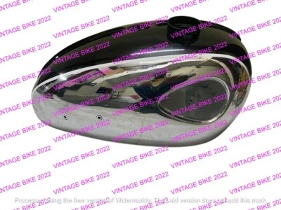 Tanque de gasolina cromado pintado negro BSA A65L Thunderbolt 4 galones 1968-70/APTO PARA Foto 1 de 4