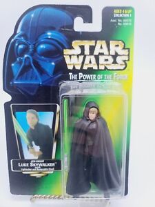 Star Wars Power of The Force (1997) Green Card Luke Skywalker Jedi Knight Figure