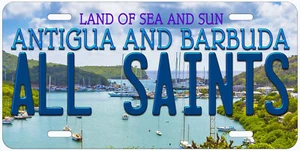 All Saints Antigua and Barbuda Novelty Car License Plate - Picture 1 of 3