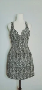 Kookai Size 34 Aus 6 Black & White Textured Sleeveless Dress - Bild 1 von 7