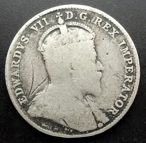 Terranova 1904, Canadá: rey Jorge VI, 10 centavos, plata .925, 2.3564 g, KM#8 - Imagen 1 de 2