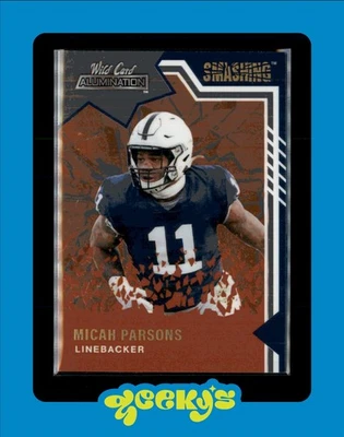2021 Wild Card Alumination #SM-13 Micah Parsons Smashing Orange - Image 1 of 2
