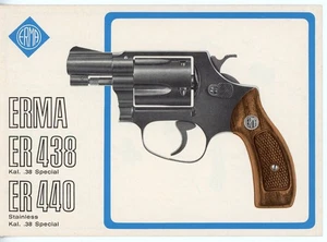 Bedienungsanleitung ERMA ER 438 / ER 440 Kal. .38 Special Revolver User Manual - Picture 1 of 2