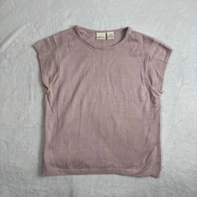 Blusa Top para mujer Merona rosa mezcla de seda sin mangas tejido pequeñas manchas Foto 1 de 4