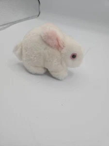 Vintage Dakin 1978 White Bunny Rabbit Plush 6" Stuffed Animal Pink Eyes  - Picture 1 of 5