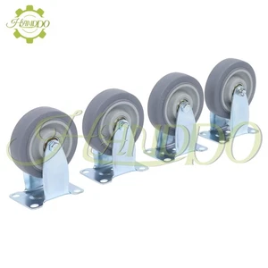 Confezione 4 Ruote Girevoli Resistenti 4 Pollici Capacità 1200Lbs Ruote in Gomma - Foto 1 di 15