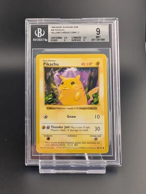 Pikachu 058/102 Base Set (Shadowless) Regular BGS 9 MINT - Image 1 of 2
