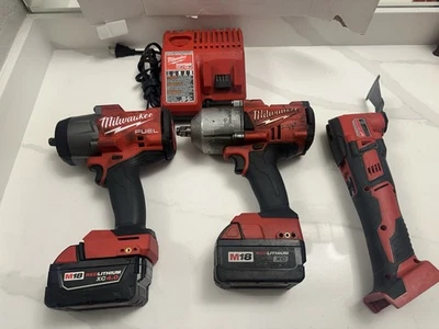 Milwaukee Brushless 3 Tools 2 Batteries And Charger - Image 1 of 4