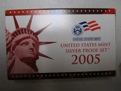 2005 U.S. Mint Silver Proof Set 11 Coins w/ Box & COA  - Image 1 of 4