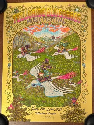 Marq Spusta Art Print 2025 Telluride Bluegrass Music Festival Poster S/# 110 - Image 1 of 4