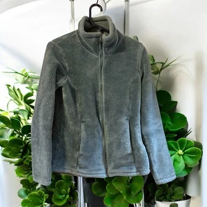 32 Degree Heat gray faux fur zip up jacket with pockets women's size S - Picture 1 of 3