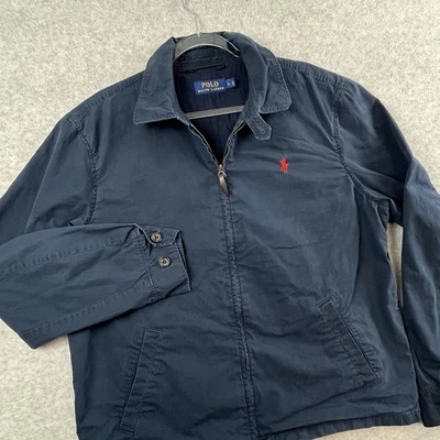 Polo Ralph Lauren Bi Swing Harrington Jacket Size L Blue Bomber Twill Cotton - Image 1 of 4