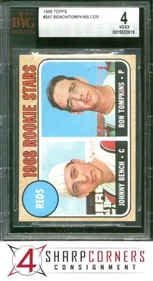 1968 TOPPS #247 ДЖОННИ БЕНЧ RC КРАСНЫЕ HOF BVG 4 - Изображение 1 из 4