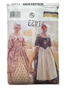 Butterick Making History 3071 Sizes 18-20-22 Historical Costume Sewing Pattern - Picture 1 of 7