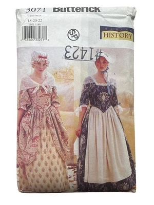 Butterick Making History 3071 Sizes 18-20-22 Historical Costume Sewing Pattern - Image 1 of 4