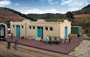 Walthers Cornerstone HO Scale Building/Structure Kit Mission-Style Freight House - Picture 1 of 1