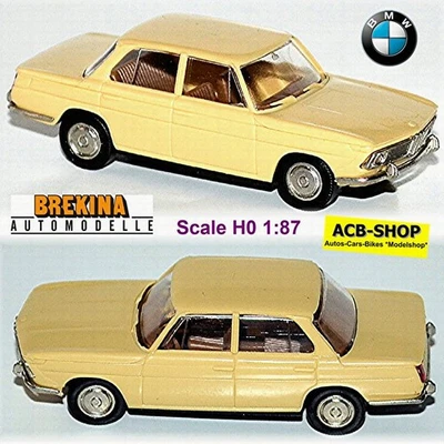 BMW 1500-1800 Nuova Classe 1962-72 Tipo: 115 + 118 Crema 1:87 Brekina 2200 - Immagine 1 di 4