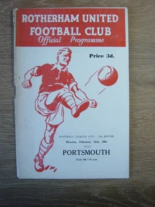 1960/61 LEAGUE CUP : ROTHERHAM UNITED v PORTSMOUTH *****FIRST SEASON***** - Picture 1 of 1