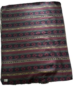 Big Woolrich Southwest Aztec Pattern Throw Blanket 56”x70” Wool Top Serpa Under - Picture 1 of 4