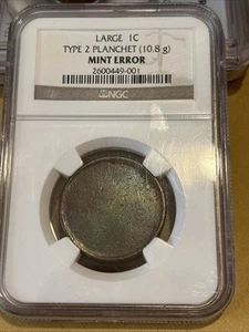 NGC 1c Large Cent Planchet Type-2 Planchet 10.8 Grams - Bild 1 von 10