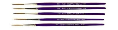 Mack "The Virus" Pinstriping Scrolling Script Sign Brush Series 444 Sizes 0 - 6