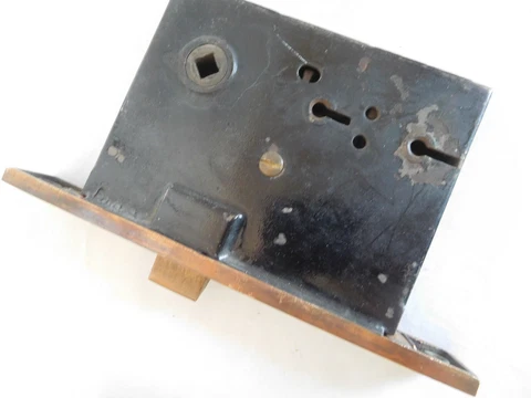 MORTISE LOCK  Brass bronze front plate  #13 Cover