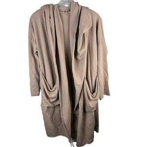 Liabella Women Hooded Drape Jacket Beige Large - Picture 1 of 4