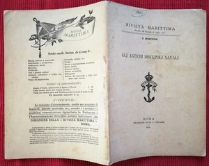 8247-RIVISTA MARITTIMA, C. MANFRONI, GLI ANTICHI DISCEPOLI NAVALI, ROMA 1901 - Picture 1 of 3