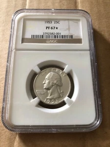 1953 Washington Quarter NGC PF 67* - Picture 1 of 2