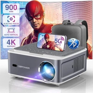 900 ANSI Ultra HD, DBPOWER Native 1080P 5G WiFi Bluetooth Projector 4K - Picture 1 of 1