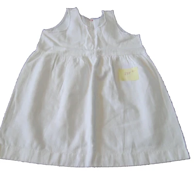 Vestido de muñeca vintage blanco de tela fina para niña N287B Foto 1 de 4