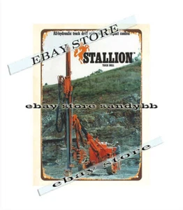 1980s Stallion truck track drill engineering quarrying mining tin sign - Picture 1 of 4