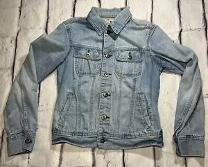 Chaqueta de mezclilla Tommy Hilfiger 2003 de colección para mujer talla pequeña botón bolsillo frontal en el pecho - Imagen 1 de 17