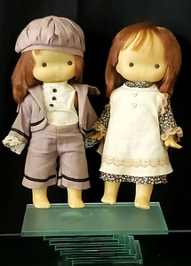 VTG 1960'S SEKIGUCHI BOY & GIRL VINYL DOLL SET - JAPAN - 10.5"H  - Picture 1 of 13