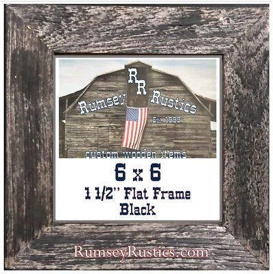 Marco de fotos de granero de madera de granero lavado rústico 6x6" color madera rojo azul verde negro Foto 1 de 4