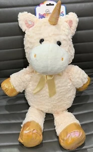 21" Animal Pals Unicorn Plush in Gold and Cream NEW - Picture 1 of 5