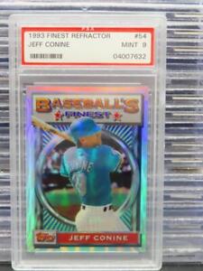 1993 Topps Finest Jeff Conine Refractor Rookie RC #54 PSA 9 MINT Marlins