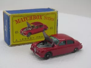 De colección 1962 Lesney Matchbox #65 Jaguar 3.8 sedán 3.4 litros berlina con original Caja - Imagen 1 de 13
