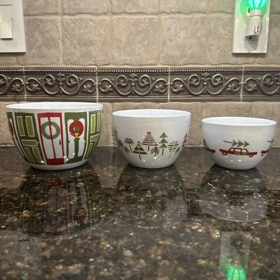 JUEGO DE CAJA Y BARRIL DE 3 CUENCOS ANIDACIÓN JULIA ROTHMAN ~ RETIRADOS ~ NUNCA USADOS Foto 1 de 4