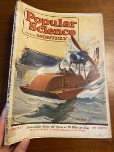 POPULAR SCIENCE Magazine - full issue - January 1924 Speedboat - Picture 1 of 2