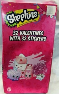 Shopkins Valentine's Day 32 Cards and 32 Sticker - Picture 1 of 2