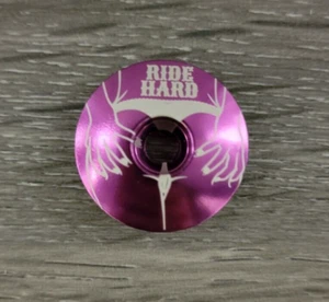 Ride Hard Hot Girl Butt Bike Stem Top Cap 1 1/8" Purple Booty - Picture 1 of 1