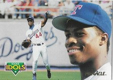 DARRYL STRAWBERRY / DONALD HARRIS 1992 PINNACLE ROOKIE IDOLS #16 DODGERS/RANGERS