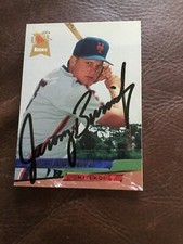 Jeromy Burnitz 1993 Ultra New York Mets Baseball Card #423 IP Autographed Card 