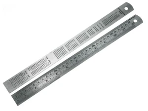 30.5cm 300mm Regla Con Conversión Mesa En Espalda Por Neilsen Paquete De 1 - Imagen 1 de 1