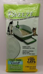 Breeze 1 Pack of 4 Purina Tidy Cats Odor Control Pads 16.9" x 11.4" NEW Refill - Picture 1 of 7